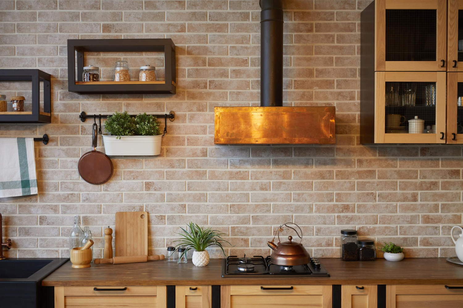 Terracotta Tiles Backsplash