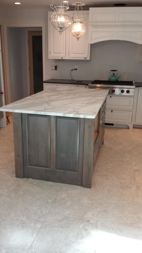 Gray-Stained White Oak Cabinets