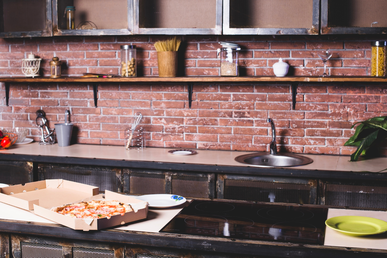 Rustic Stone Backsplash Kitchen